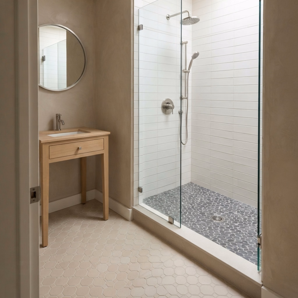 Mosaic Pebble Tile Flooring | San Bernardino Mosaic Pebble Tile Flooring in San Bernardino.