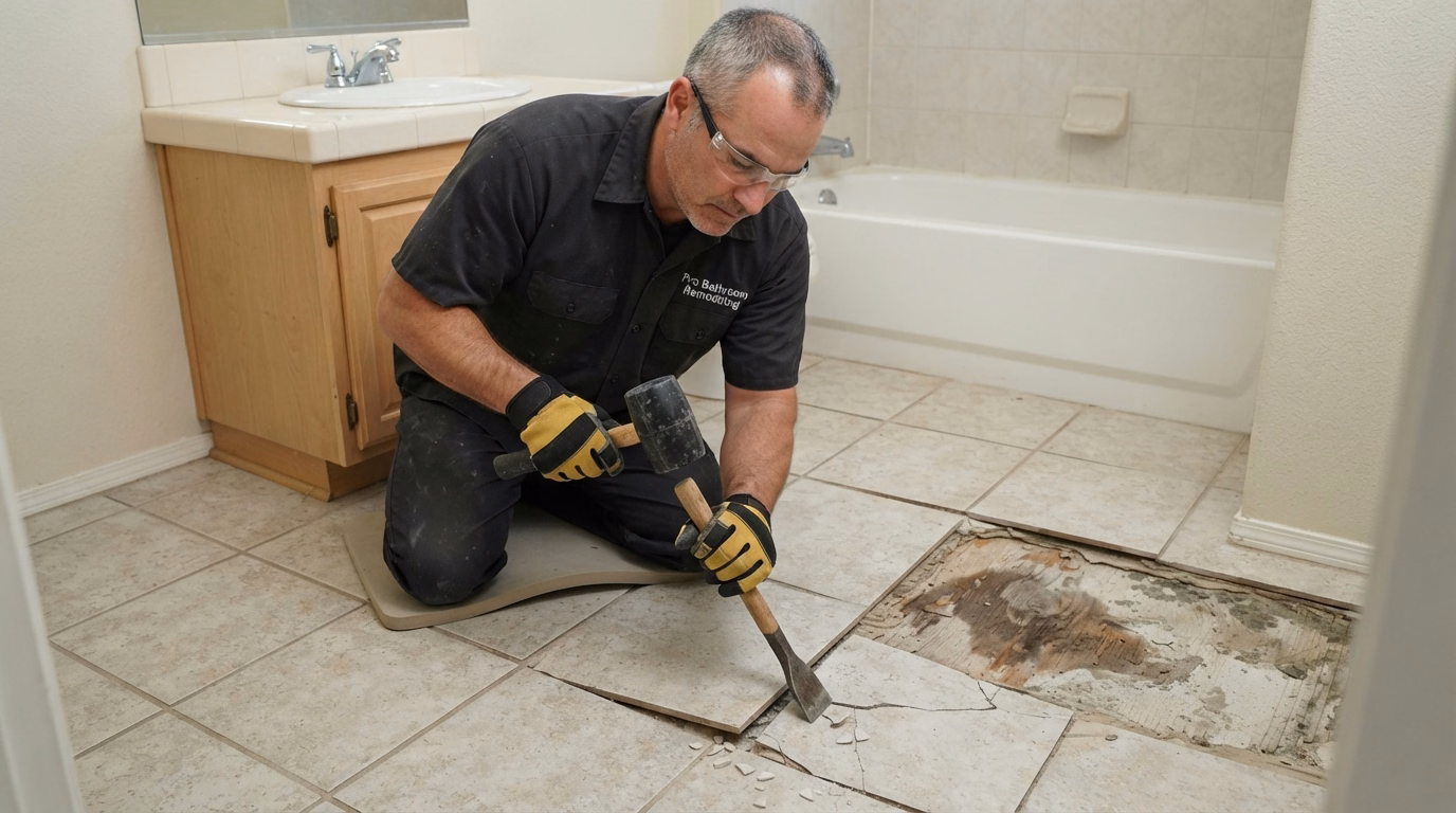 Subfloor Repair Bathroom Flooring | San Bernardino Subfloor Repair Bathroom Flooring in San Bernardino.