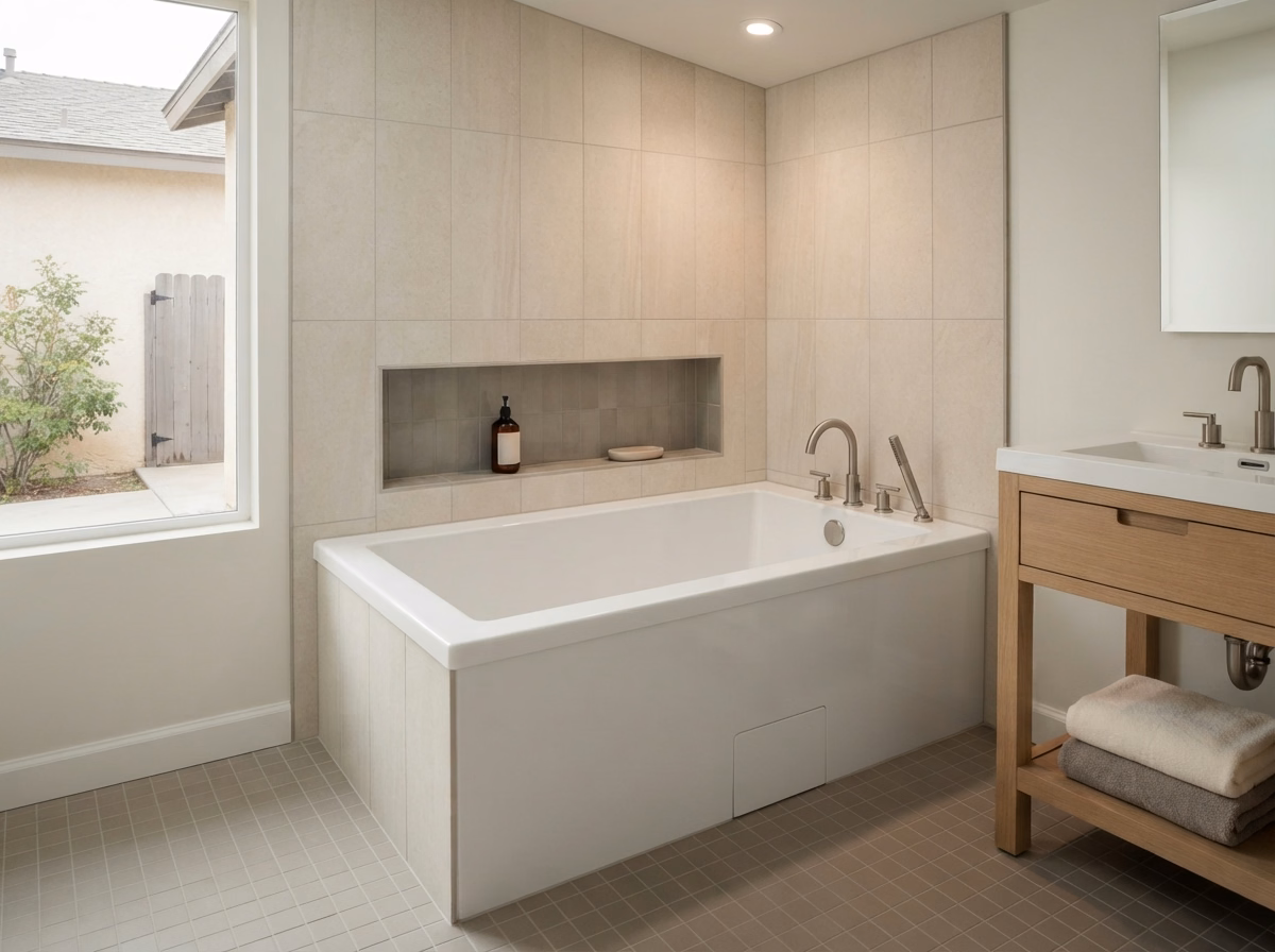Cracked Leaking Bathtub | San Bernardino Cracked Leaking Bathtub in San Bernardino.