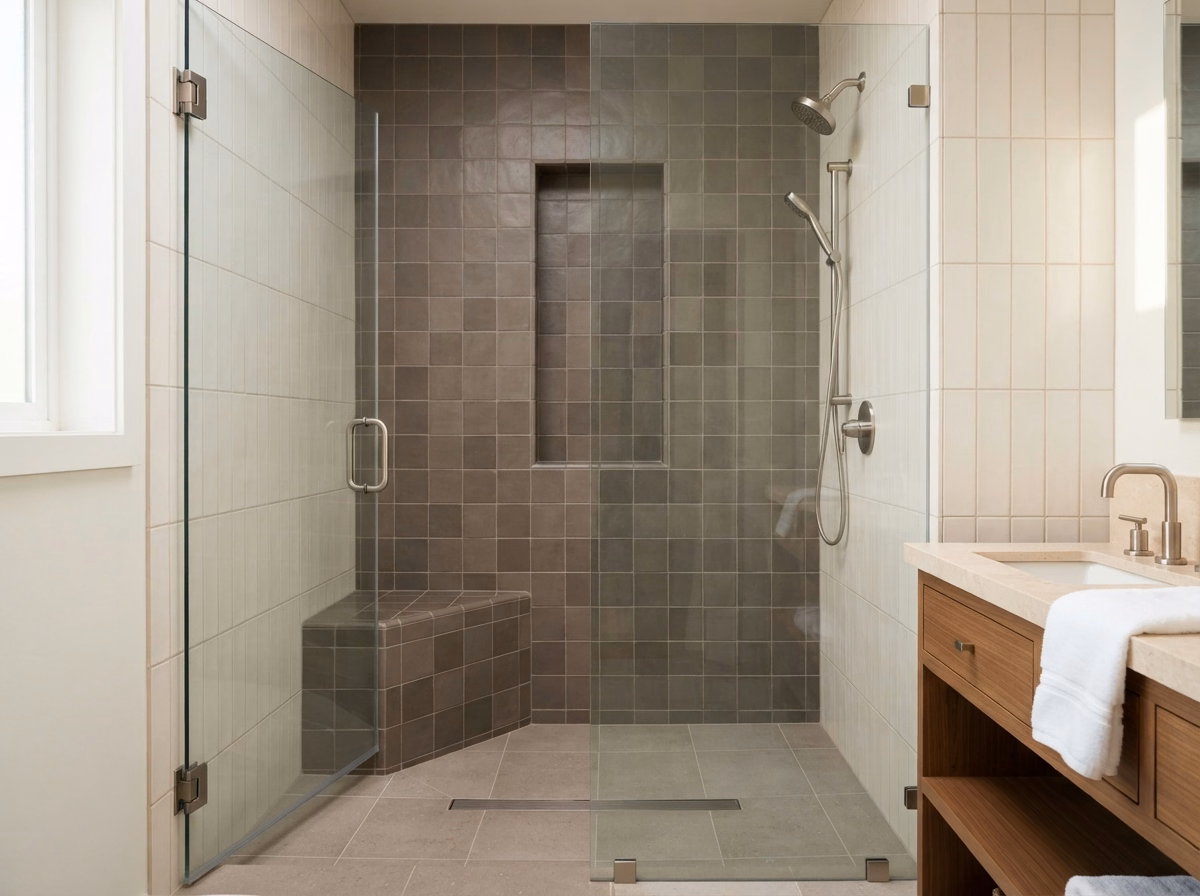 Custom Tile Shower Remodeling | San Bernardino Custom Tile Shower Remodeling in San Bernardino.