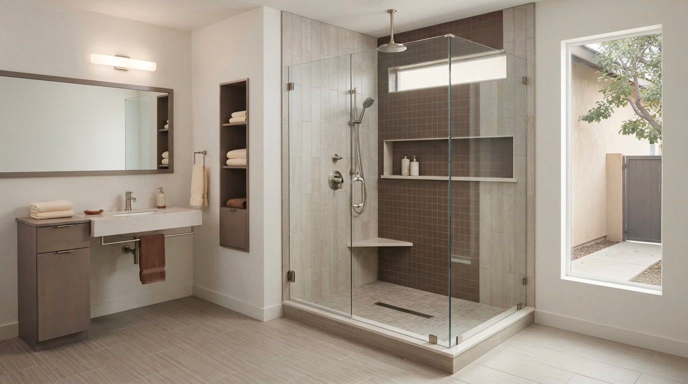 Shower remodeling in San Bernardino.