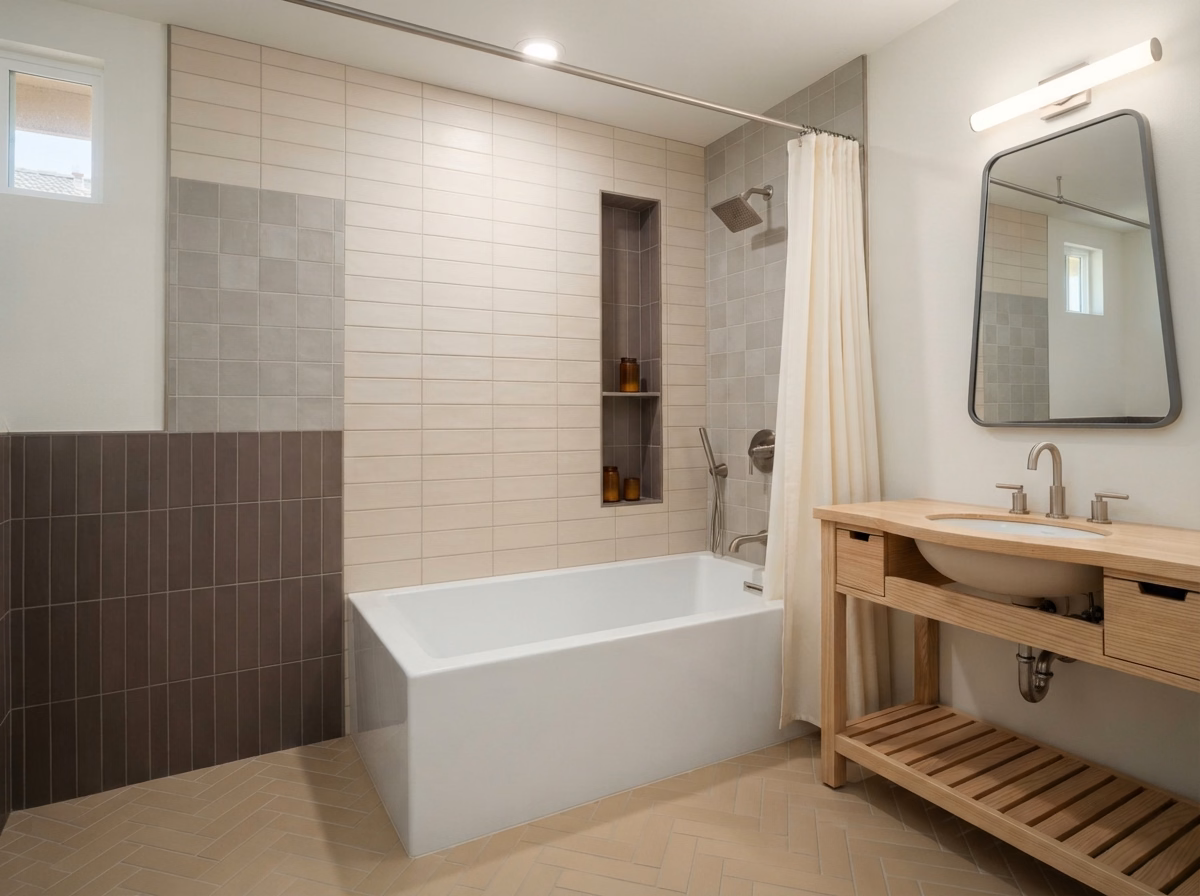 Victorville Tile Surround Tub | San Bernardino Victorville Tile Surround Tub in San Bernardino.