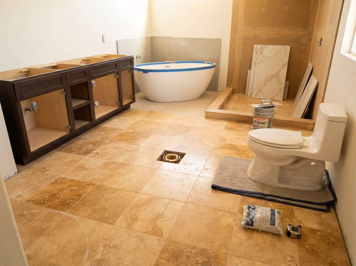 Toilet Installation Detail | San Bernardino Toilet Installation Detail in San Bernardino.