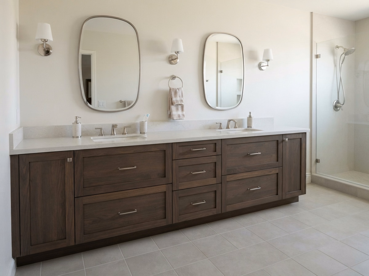 Double Sink Vanity | San Bernardino Double Sink Vanity in San Bernardino.