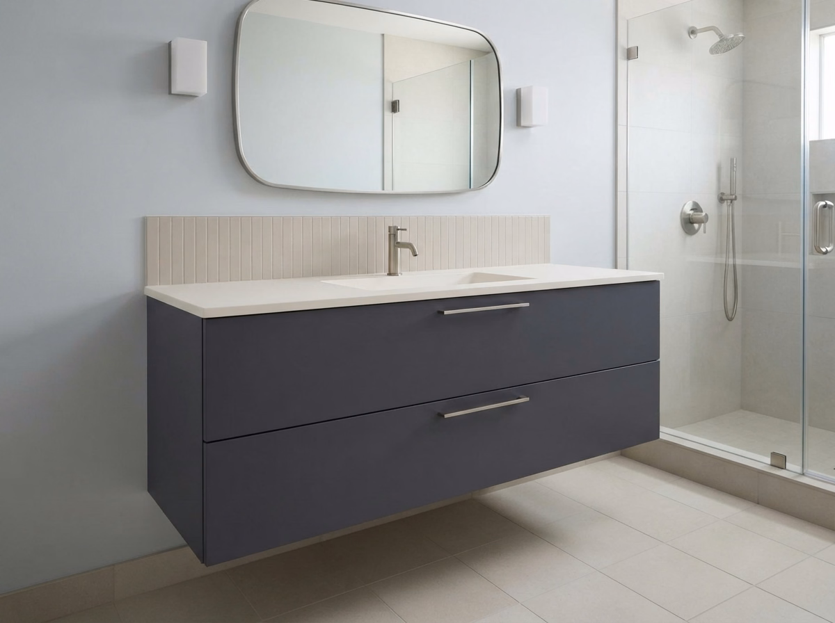 Floating Wall Mounted Vanity | San Bernardino Floating Wall Mounted Vanity in San Bernardino.