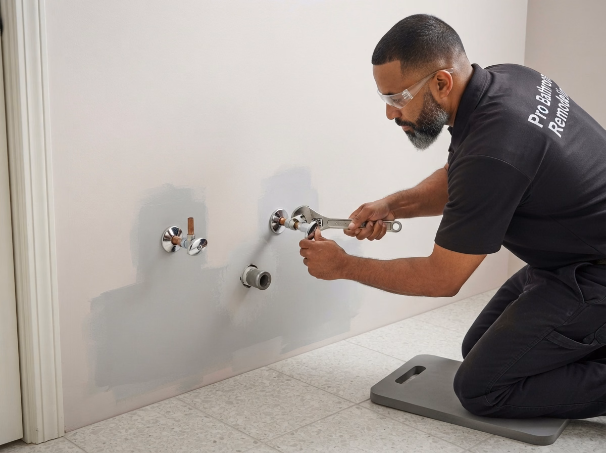 Vanity Plumbing and Wall Preparation | San Bernardino Vanity Plumbing and Wall Preparation in San Bernardino.